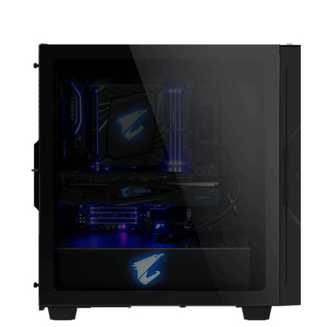 GIGABYTE PP GABINETE AORUS MEDIA TORRE NEGRDESK O RGB C300 GLASS ATX TG