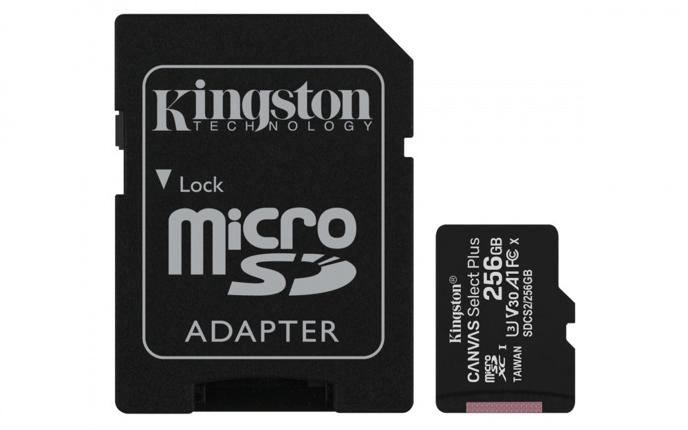 Micro SD Con Adaptador Cl10, 256GB, A1.