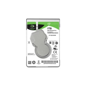 Disco Duro Interno 1TB, 2.5", Sata 6Gb/s, 7200rpm, 128MB, 7mm, para Laptop, Pc´s & All in One, 5 Años de Garantia, Barracuda Pro Seagate.