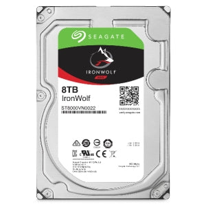 Disco Duro Interno, 8TB, 3.5", SATA 6Gb/s, 7200RPM, 256MB, para NAS de 1-8 bahías, Hot Plug 24x7, 3 años de garantía, IronWolf NAS Seagate