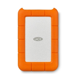 STFR1000800 Disco Duro Externo LaCie Rugged USB-C 2.5'', 1TB, USB C 3.0, Naranja/Plata, A Prueba de Agua, Polvo y Golpes - para Mac