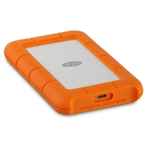 STFR1000800 Disco Duro Externo LaCie Rugged USB-C 2.5'', 1TB, USB C 3.0, Naranja/Plata, A Prueba de Agua, Polvo y Golpes - para Mac