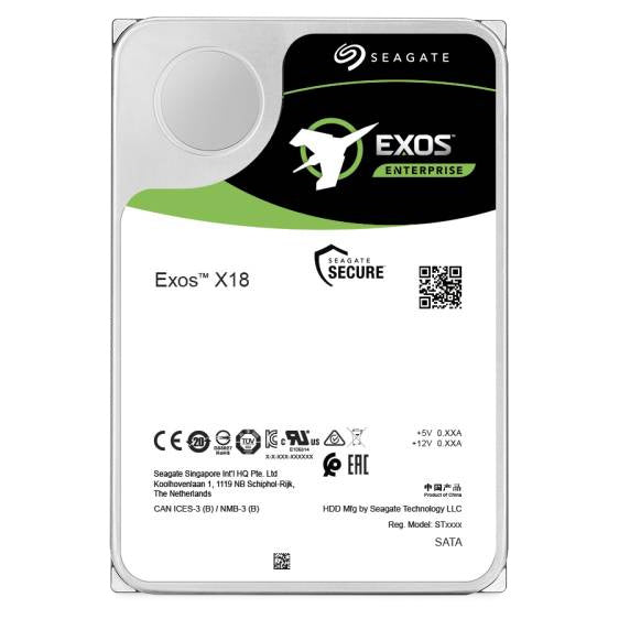 ST16000NM000J Disco Duro para Servidor Seagate Exos X18 3.5'', 16TB, SATA III, 6Gbit/s, 7200RPM, 256MB Caché