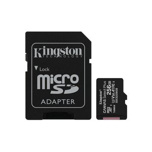 Micro SD Con Adaptador Cl10, 256GB, A1.